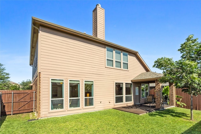 3028 Maple Creek Dr, Fort Worth, TX 76177 - back of house featuring a chimney and a patio
