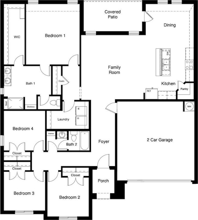 1736 River Bend Rd, Burleson, TX 76028 - home floor plan