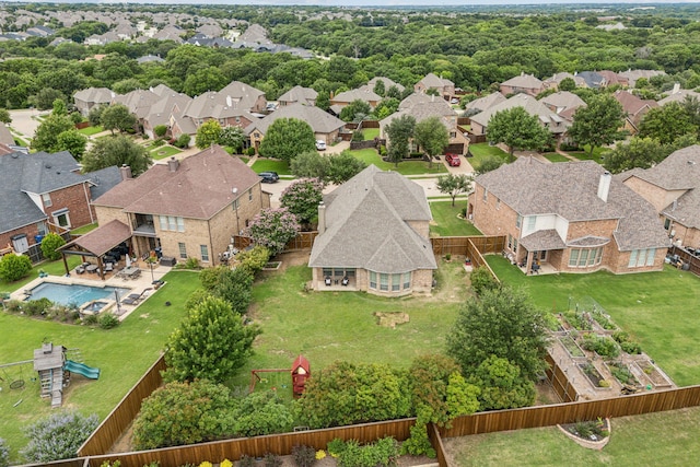 5809 Sterling Trl, Mckinney, TX 75071 - aerial view of residential area with a pool