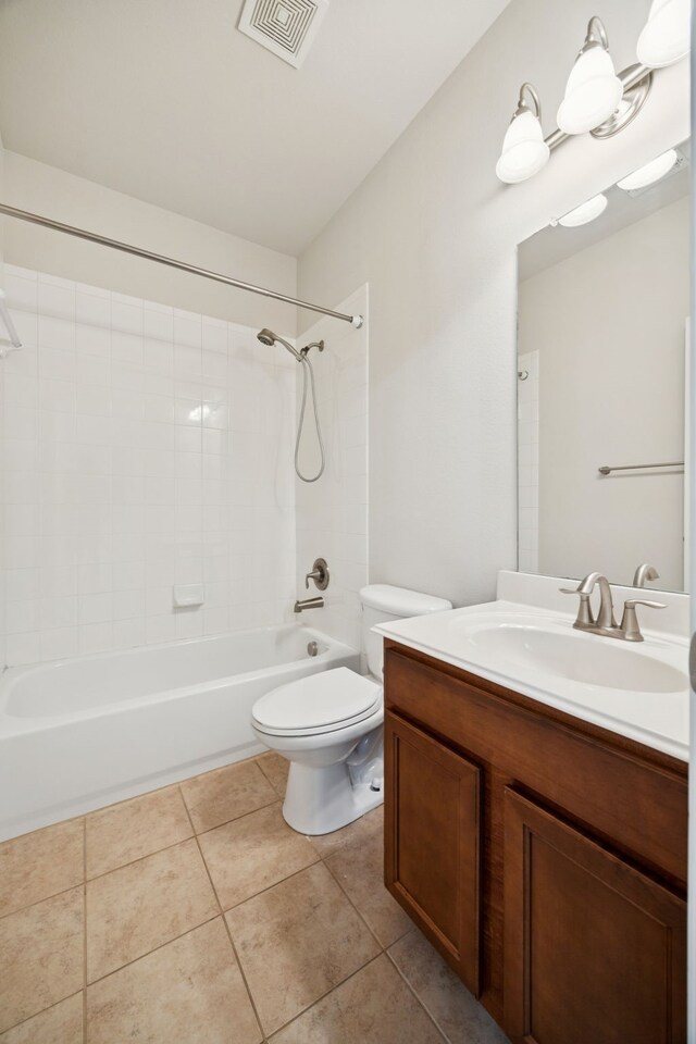 5809 Sterling Trl, Mckinney, TX 75071 - full bathroom with vanity, bathing tub / shower combination, and tile patterned floors