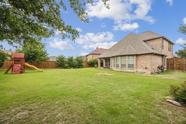 5809 Sterling Trl, Mckinney, TX 75071 - fenced backyard with a playground