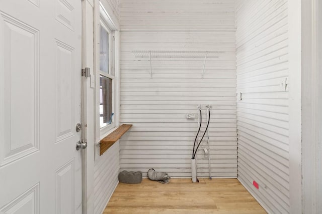 408 W Trinity St, Groesbeck, TX 76642 - washroom featuring wood finished floors