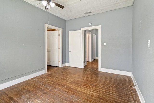 408 W Trinity St, Groesbeck, TX 76642 - unfurnished room with ceiling fan and hardwood / wood-style flooring