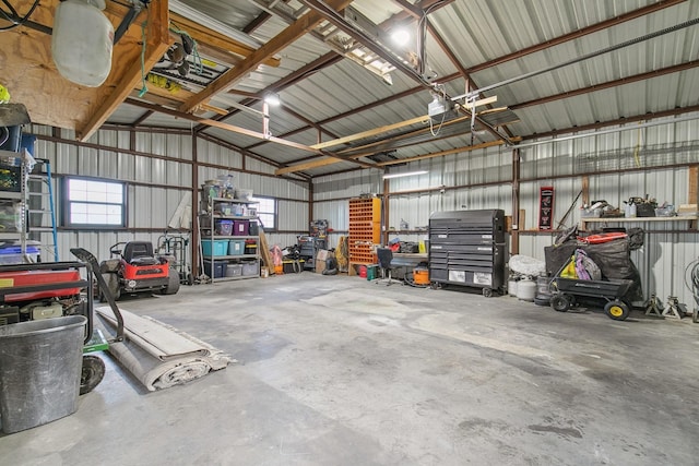 2011 Twin Creeks Cir, Pilot Point, TX 76258 - garage featuring metal wall
