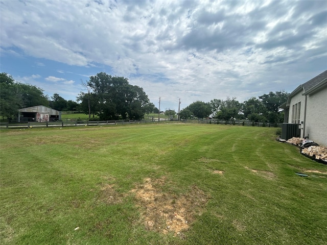 9604 Hester Ln, Argyle, TX 76226 - view of yard featuring central AC unit