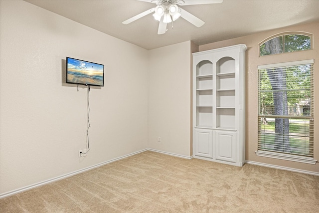 3600 Big Timber Ln, Granbury, TX 76049 - empty room with light colored carpet, ceiling fan, and baseboards