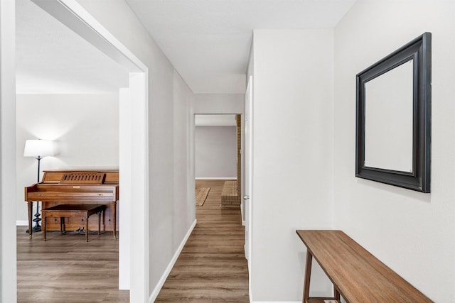 2808 Wren Ave, Fort Worth, TX 76133 - hallway with wood finished floors and baseboards
