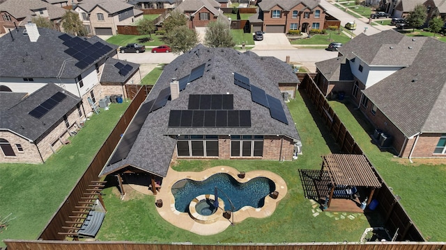 3113 Summer Dr, Little Elm, TX 75068 - aerial perspective of suburban area with a pool