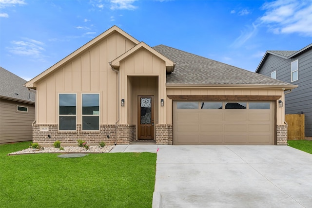 5629 Barkridge Dr, Granbury, TX 76048 - view of front of home featuring brick siding, board and batten siding, and concrete driveway