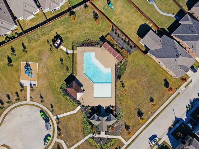 1409 Rose Bud Ct, Little Elm, TX 75068 - drone / aerial view of a pool area