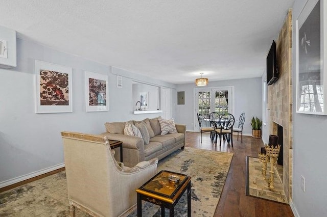 4504 Hodgkins Rd, Lake Worth, TX 76135 - living room featuring hardwood / wood-style flooring and baseboards