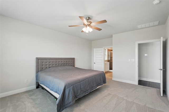 6133 Poolside Way, Royse City, TX 75189 - bedroom featuring carpet, baseboards, a ceiling fan, and connected bathroom