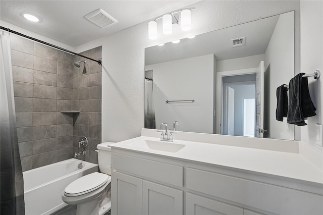 6133 Poolside Way, Royse City, TX 75189 - full bathroom with toilet, vanity, and shower / bathtub combination with curtain
