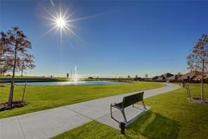 6133 Poolside Way, Royse City, TX 75189 - view of property's community with a water view and a yard