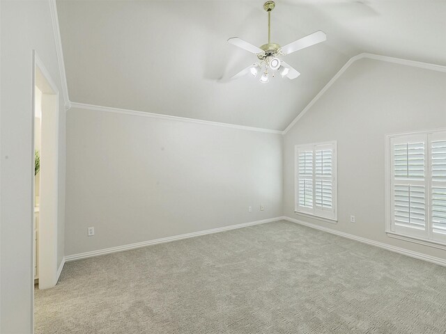 4033 Oakhaven Dr, Plano, TX 75093 - bonus room with a ceiling fan, lofted ceiling, carpet, and baseboards