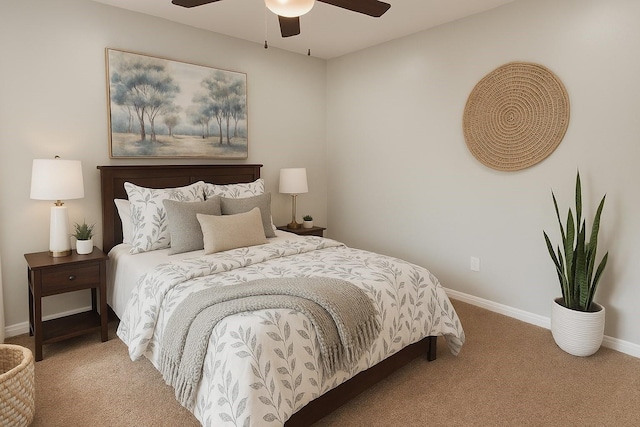 3825 Hackberry Ln, Bedford, TX 76021 - carpeted bedroom with baseboards and a ceiling fan