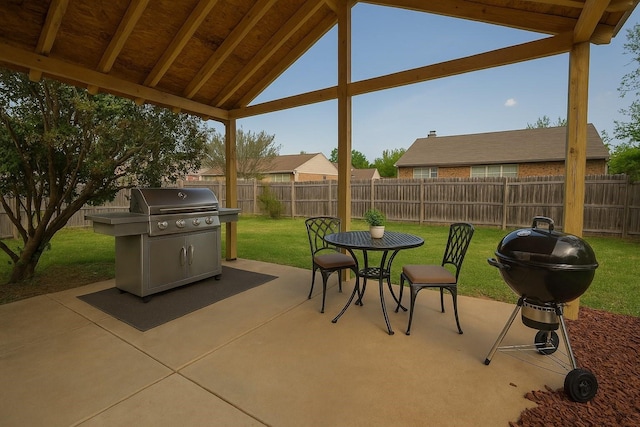 3825 Hackberry Ln, Bedford, TX 76021 - view of patio with area for grilling and outdoor dining space