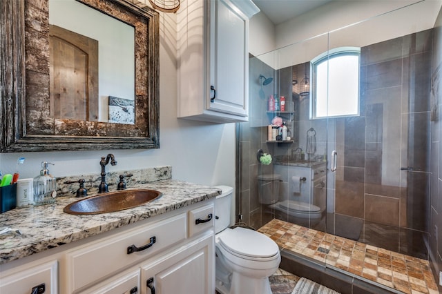221 Cattle Trl, Tioga, TX 76271 - full bath featuring toilet, vanity, and a shower stall