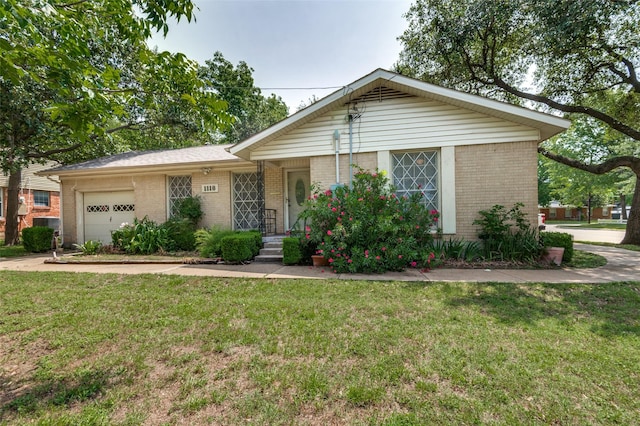1118 S Britain Rd, Irving, TX 75060 - ranch-style home with brick siding, an attached garage, and a front yard