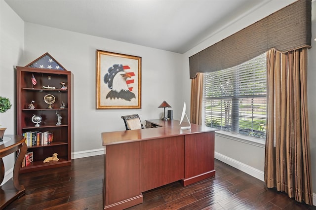 505 Kappa Way, Mckinney, TX 75071 - office featuring baseboards and dark wood finished floors