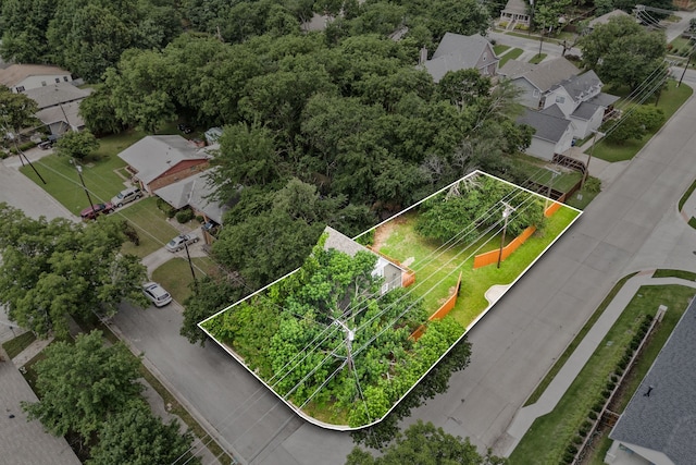 400 Titus St, Mckinney, TX 75069 - aerial view of residential area with property parcel outlined