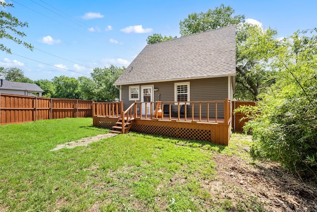 400 Titus St, Mckinney, TX 75069 - rear view of property featuring a shingled roof and a deck