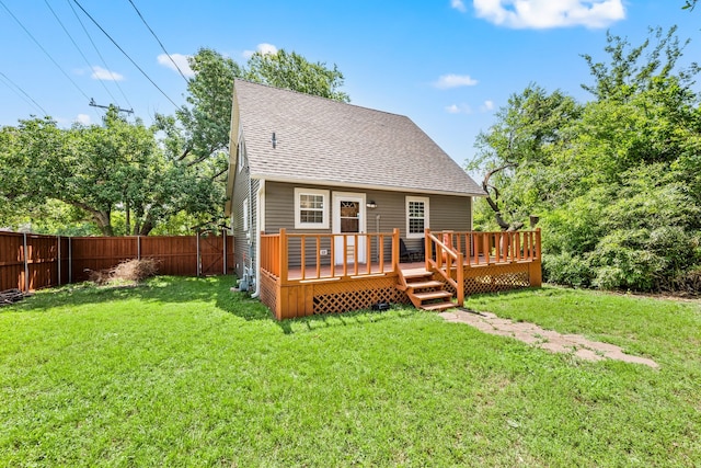 400 Titus St, Mckinney, TX 75069 - back of house with roof with shingles and a deck
