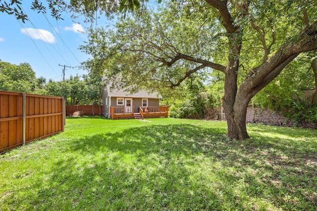 400 Titus St, Mckinney, TX 75069 - view of yard with a wooden deck