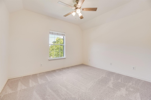 1213 Sonoma Dr, Allen, TX 75013 - carpeted empty room with lofted ceiling, ceiling fan, and baseboards