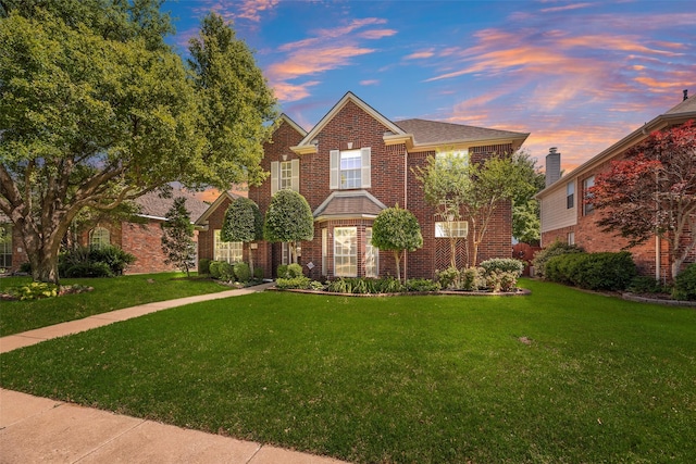 1213 Sonoma Dr, Allen, TX 75013 - traditional home with a front yard and brick siding