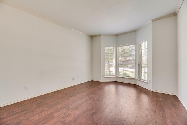 1213 Sonoma Dr, Allen, TX 75013 - unfurnished room featuring dark wood-type flooring, baseboards, and ornamental molding