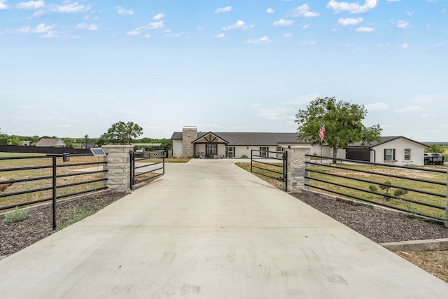5068 S Fm 5, Aledo, TX 76008 - view of front of home with a fenced front yard, a gate, and driveway