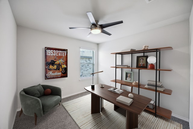 913 Alton Dr, Aubrey, TX 76227 - office with carpet flooring and ceiling fan