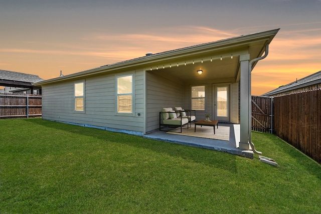 913 Alton Dr, Aubrey, TX 76227 - back of house featuring a fenced backyard and a patio area