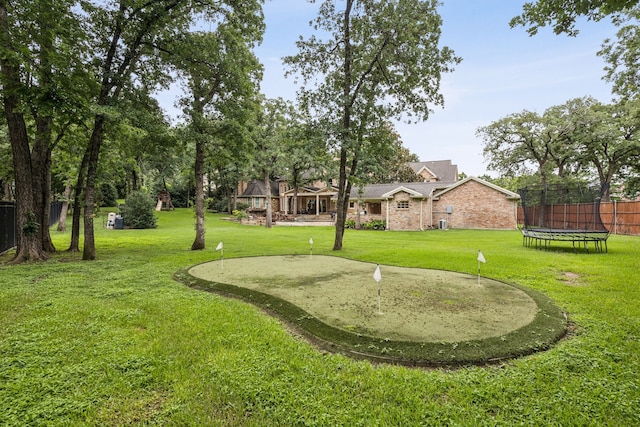 1260 Stanhope Ct, Southlake, TX 76092 - view of yard with a putting green