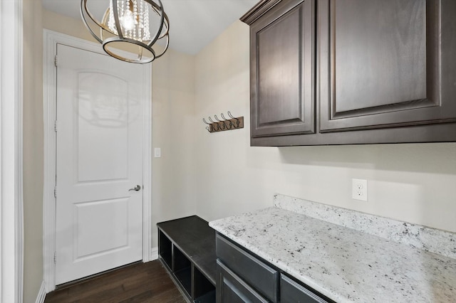 2866 Milsons Point Dr, Trophy Club, TX 76262 - mudroom featuring dark wood-style floors and baseboards
