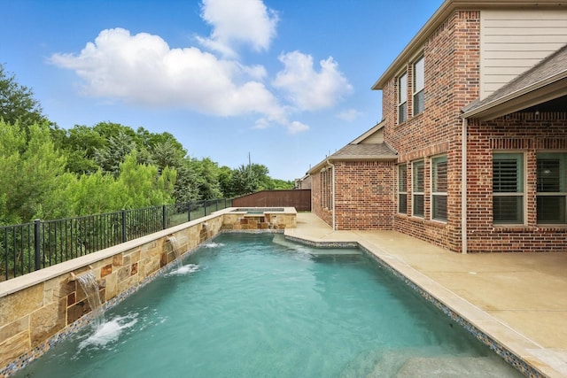 2866 Milsons Point Dr, Trophy Club, TX 76262 - view of pool with an in-ground hot tub, a patio area, and a fenced backyard