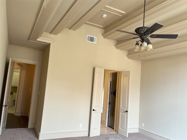 6916 Cannon Falls Dr, Plano, TX 75024 - unfurnished bedroom with light carpet, baseboards, and ceiling fan