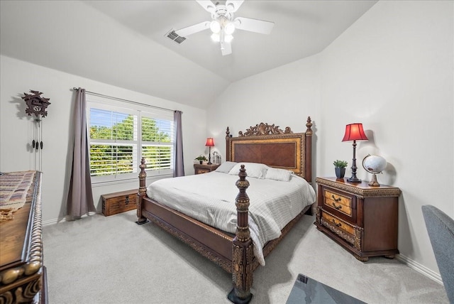 1304 Salsbury Cir, Murphy, TX 75094 - bedroom featuring carpet floors, lofted ceiling, and a ceiling fan