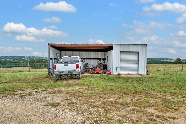 804 Heritage Pkwy, Axtell, TX 76624 - view of pole building with a carport and a view of rural / pastoral area