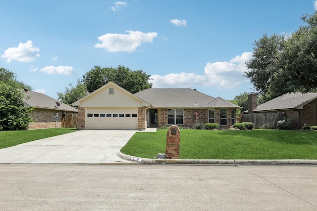 9 Chimney Rock Dr, Trophy Club, TX 76262 - ranch-style house with a garage, concrete driveway, brick siding, and a shingled roof