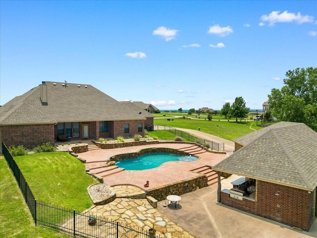 120 Trail Rdg, Weatherford, TX 76087 - view of pool with a patio area and a jacuzzi