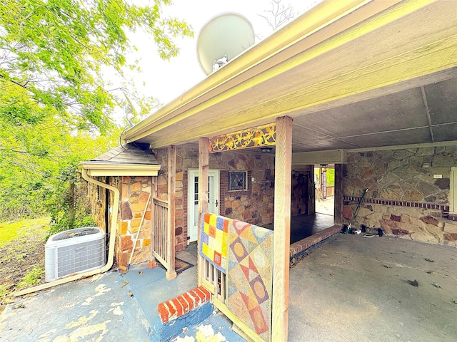 202 Powell Rd, Weatherford, TX 76088 - view of patio featuring central AC