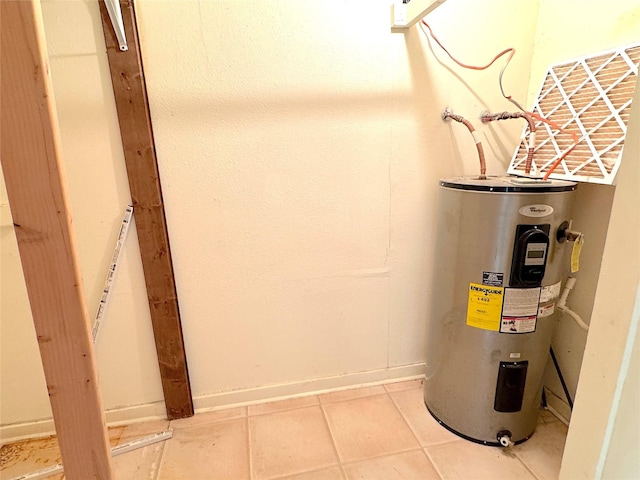 202 Powell Rd, Weatherford, TX 76088 - utility room featuring electric water heater