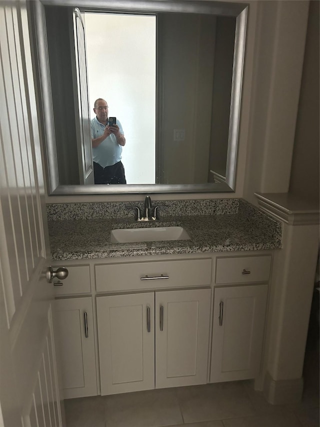 1308 Carlet Dr, Little Elm, TX 75068 - bathroom with vanity and tile patterned floors