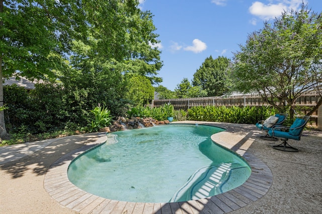 3233 Princess St, Bedford, TX 76021 - view of pool with a fenced backyard and a patio area