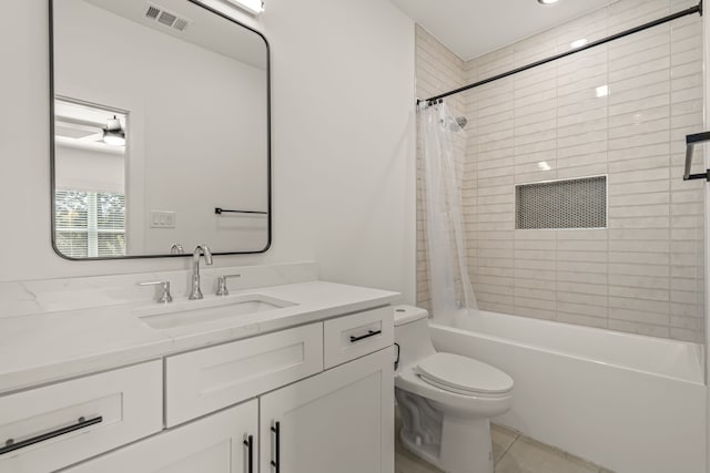 908 Muncie Ave, Dallas, TX 75212 - full bath featuring toilet, vanity, shower / tub combo, and tile patterned floors