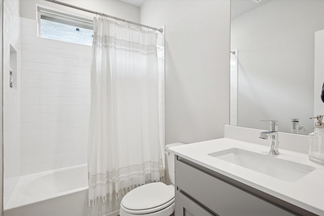 517 Big Horn Pass, Denton, TX 76210 - full bath featuring toilet, vanity, and shower / bathtub combination with curtain