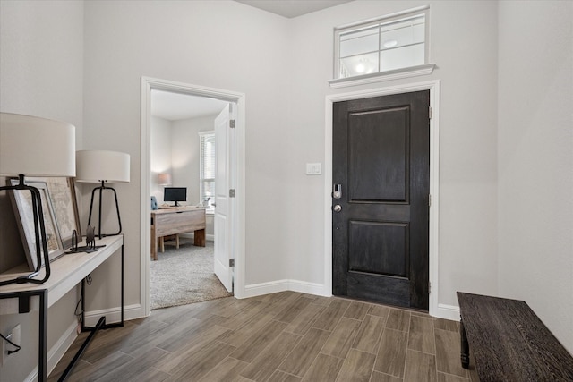 517 Big Horn Pass, Denton, TX 76210 - entrance foyer with wood finished floors and baseboards