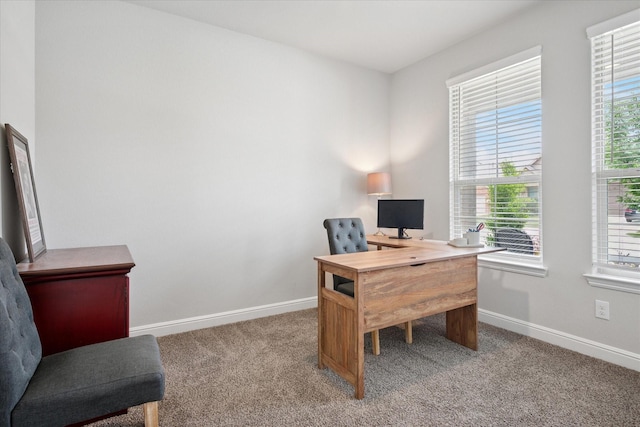 517 Big Horn Pass, Denton, TX 76210 - office area with light carpet and baseboards
